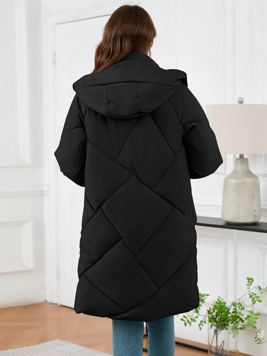 Stand Collar Lace-up Long Sleeves Chic Daily Casual Outerwear Coat