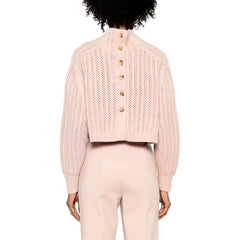 Straight Button Stand-up Knit Comfortable Versatile High Quality Cardigan Wool Cashmere Sweater