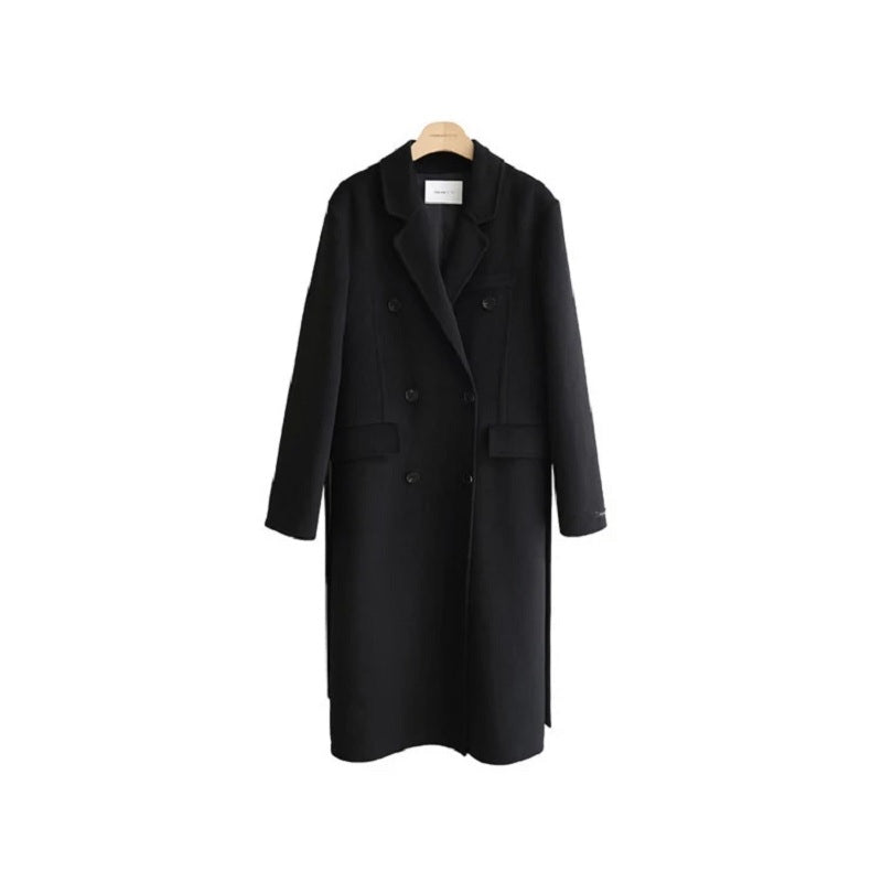 Straight Double-breasted Loose Casual Long Outwear