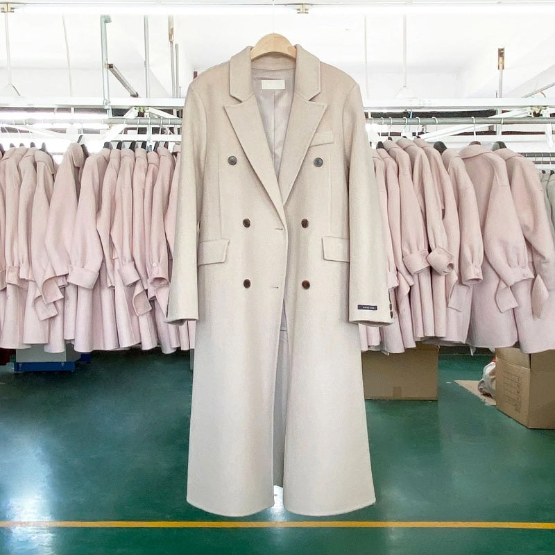 Straight Double-breasted Loose Casual Long Outwear