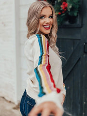 Stripes Long Sleeves Acrylic Sweaters
