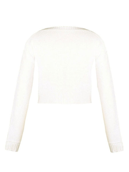 Stripes Long Sleeves Acrylic Sweaters