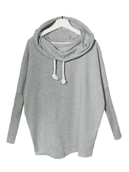 Sweatshirt High Collar Long Sleeve Top