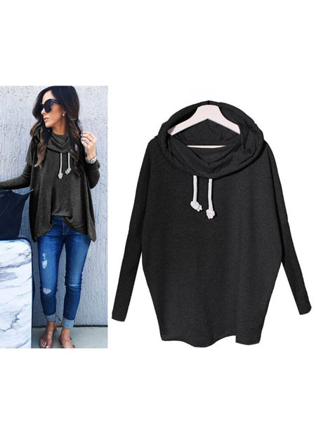 Sweatshirt High Collar Long Sleeve Top
