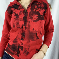 Sweatshirt Hoodies Gothic Long Sleeve Zipper Printed Hip Hop Tops