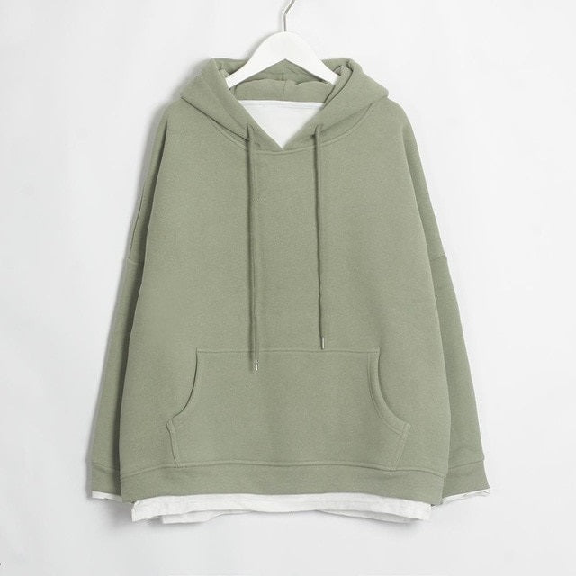 Sweatshirts Warm Long Sleeve Oversize Hoodies Tops Pullover