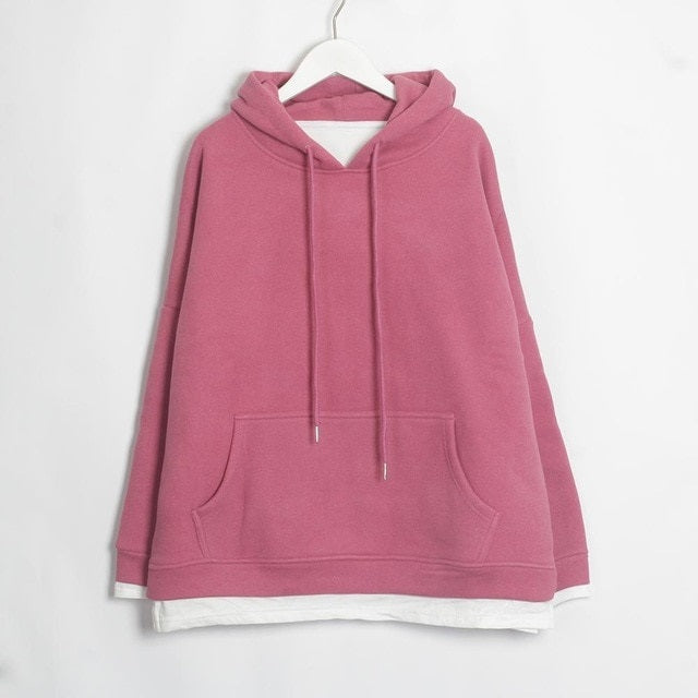 Sweatshirts Warm Long Sleeve Oversize Hoodies Tops Pullover