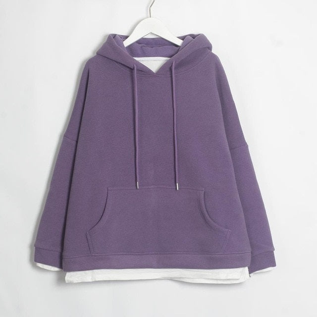 Sweatshirts Warm Long Sleeve Oversize Hoodies Tops Pullover