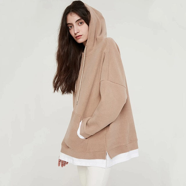 Sweatshirts Warm Long Sleeve Oversize Hoodies Tops Pullover