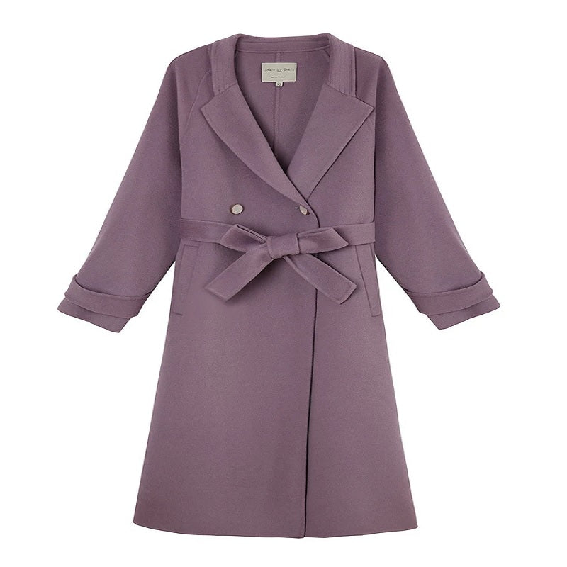 Sweet Style Wind Mid-length Wool Coat