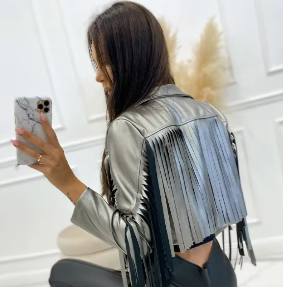Trendy Standard Open Stitch Turn-down Collar Streetwear Jackets