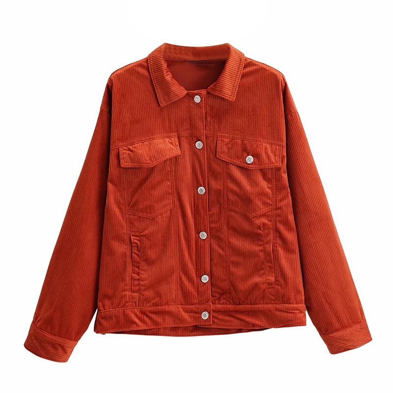 Turn Down Collar Pocket Jacket