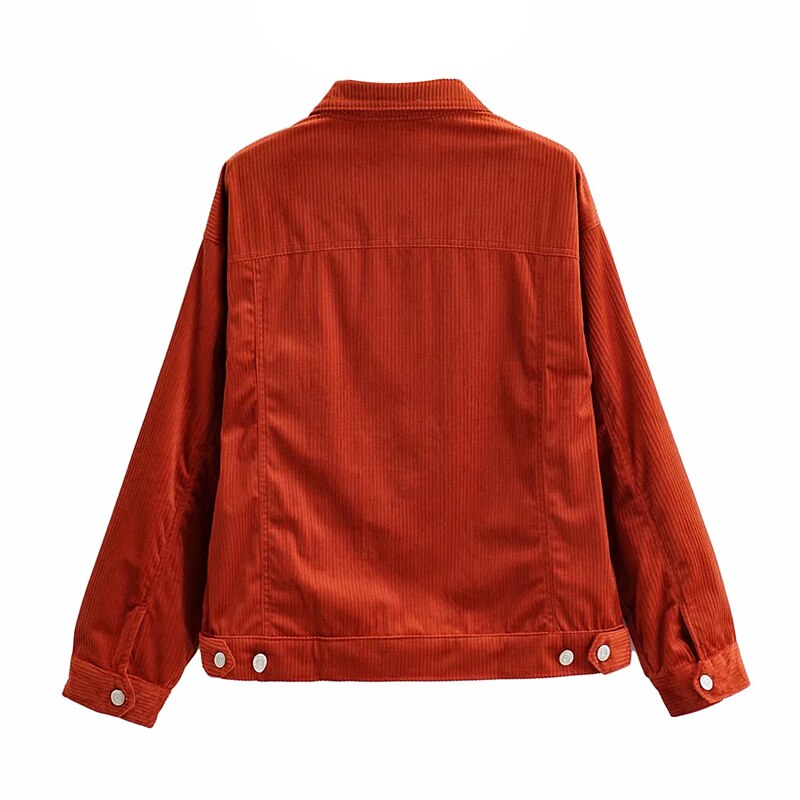 Turn Down Collar Pocket Jacket