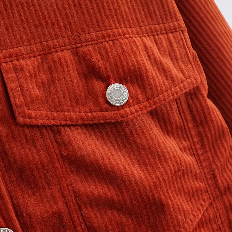 Turn Down Collar Pocket Jacket