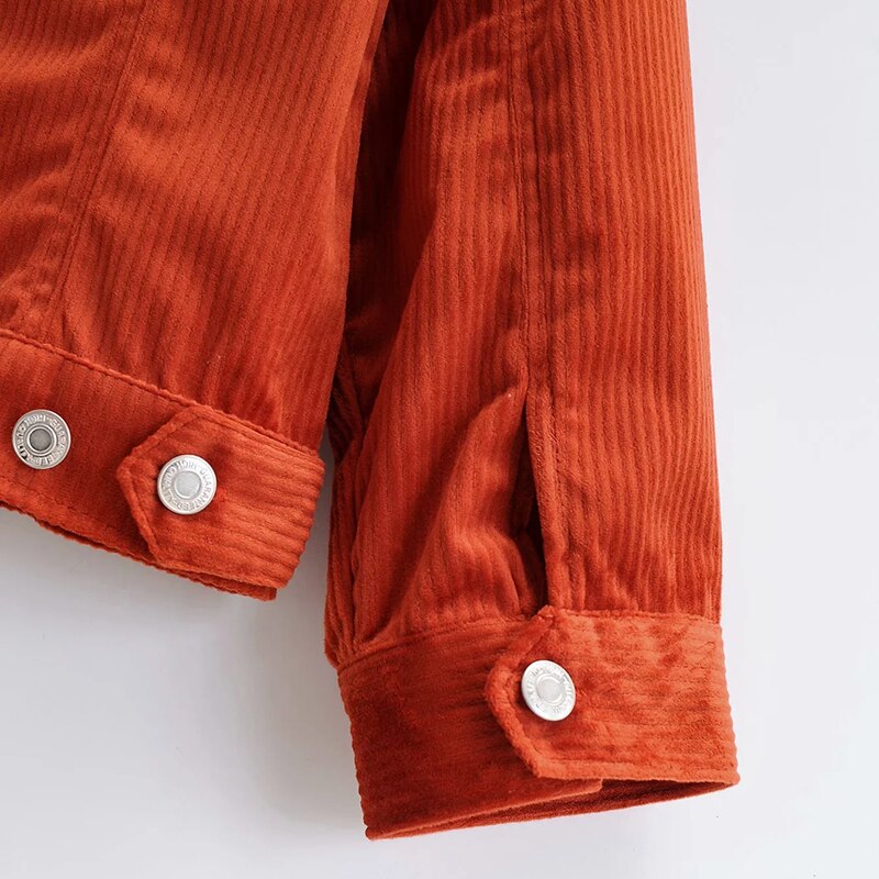Turn Down Collar Pocket Jacket