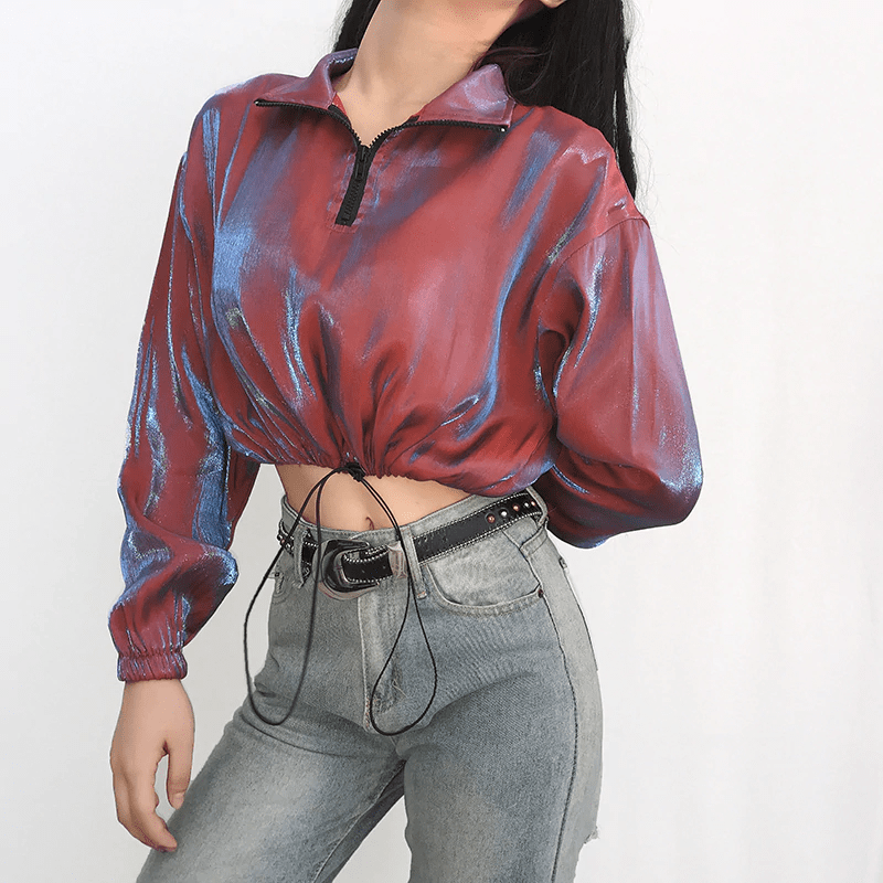Turn-down Collar Long Sleeves Sexy Fashion Hoodies