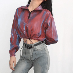 Turn-down Collar Long Sleeves Sexy Fashion Hoodies