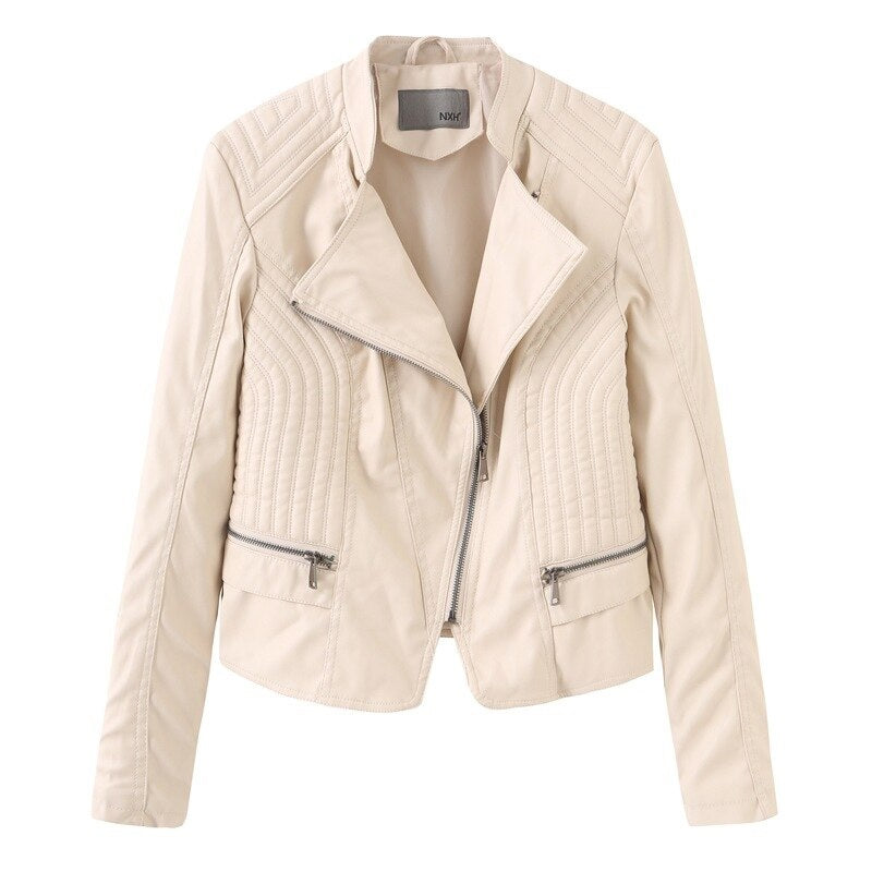 Turn-down Collar Moto Biker Fashion Streetwear Jacket