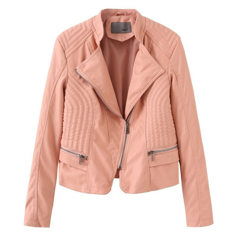 Turn-down Collar Moto Biker Fashion Streetwear Jacket