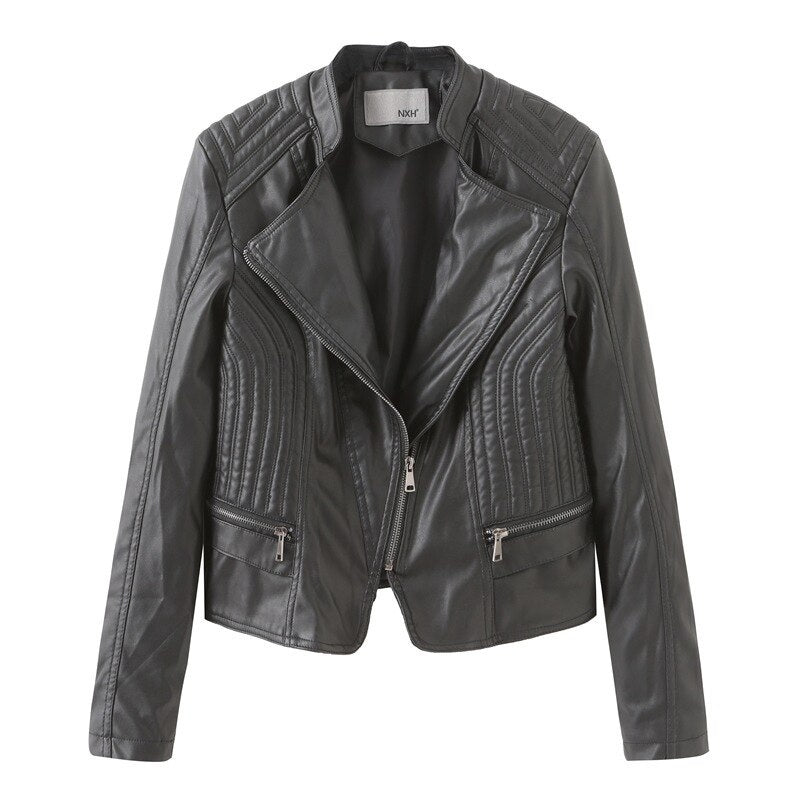 Turn-down Collar Moto Biker Fashion Streetwear Jacket