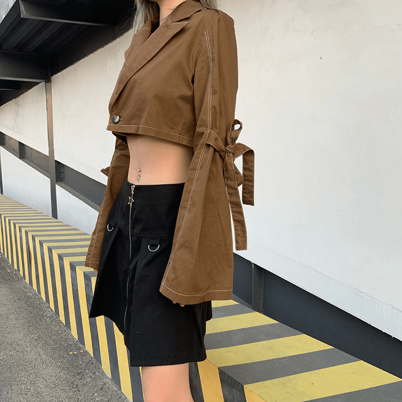 Turn-down Collar Outfit Gothic Punk Jackets