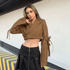 Turn-down Collar Outfit Gothic Punk Jackets