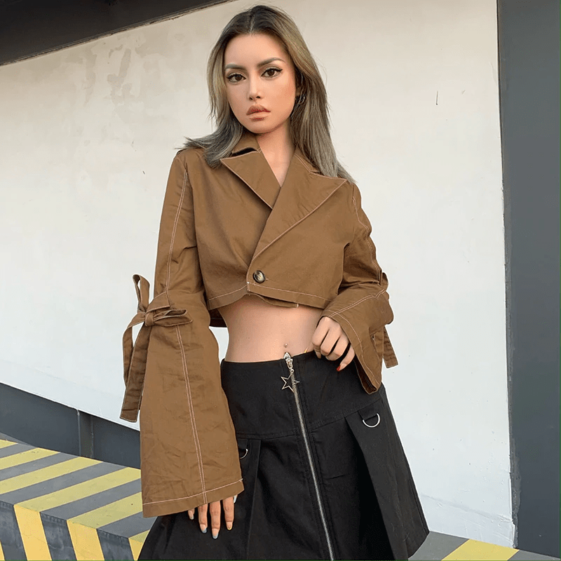 Turn-down Collar Outfit Gothic Punk Jackets