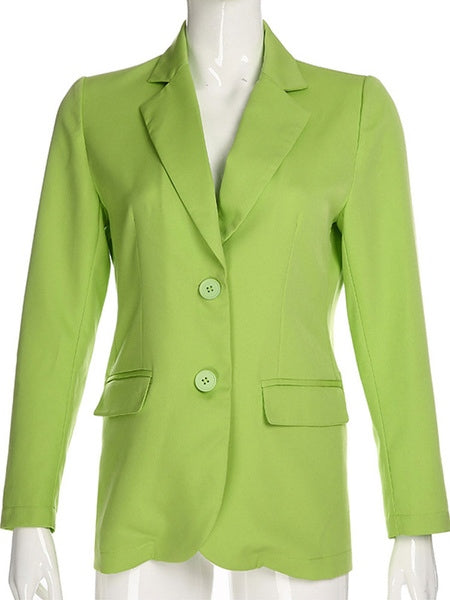 Turndown Collar Buttons Long Sleeves Pockets Polyester Lightweight Jackets