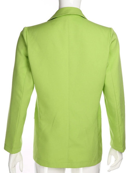 Turndown Collar Buttons Long Sleeves Pockets Polyester Lightweight Jackets