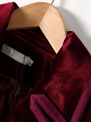 Turndown Collar Buttons Retro Wrap Coat