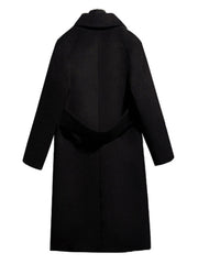 Turndown Collar Long Sleeve Polypropylene Cotton Long Coat