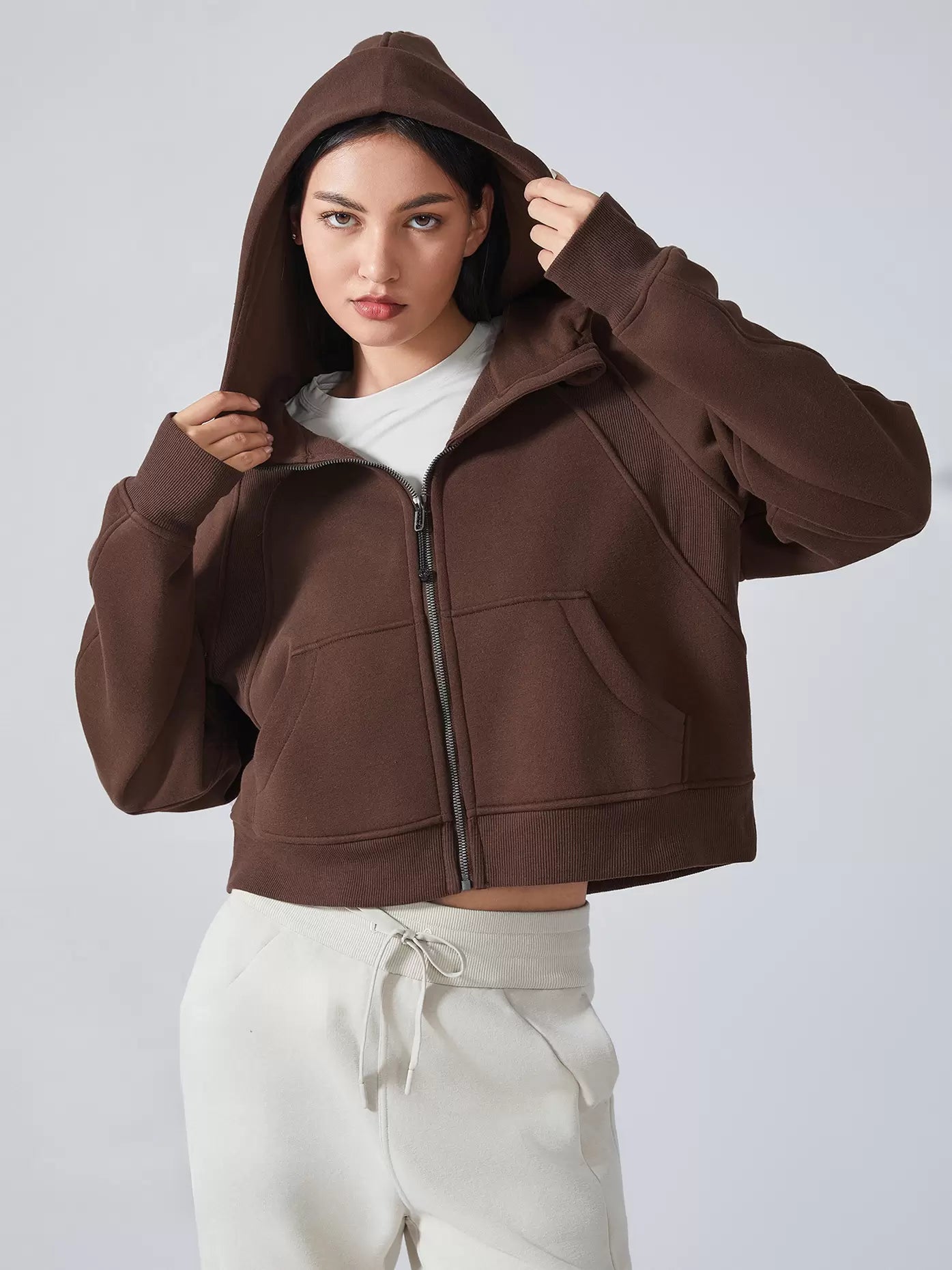 Turndown Collar Zipper Chic Indoor Long Sleeves Elegant And Vintage Jacket