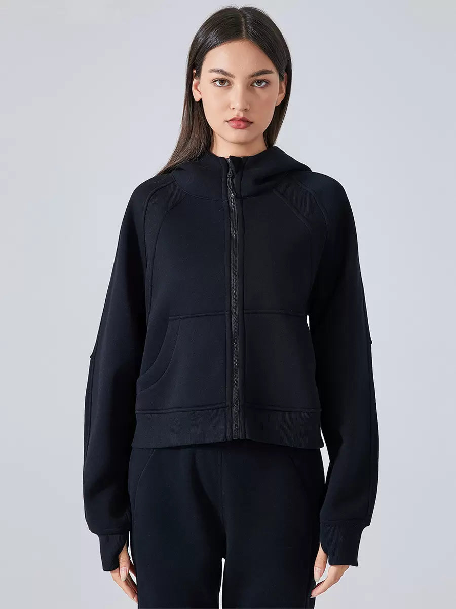Turndown Collar Zipper Chic Indoor Long Sleeves Elegant And Vintage Jacket