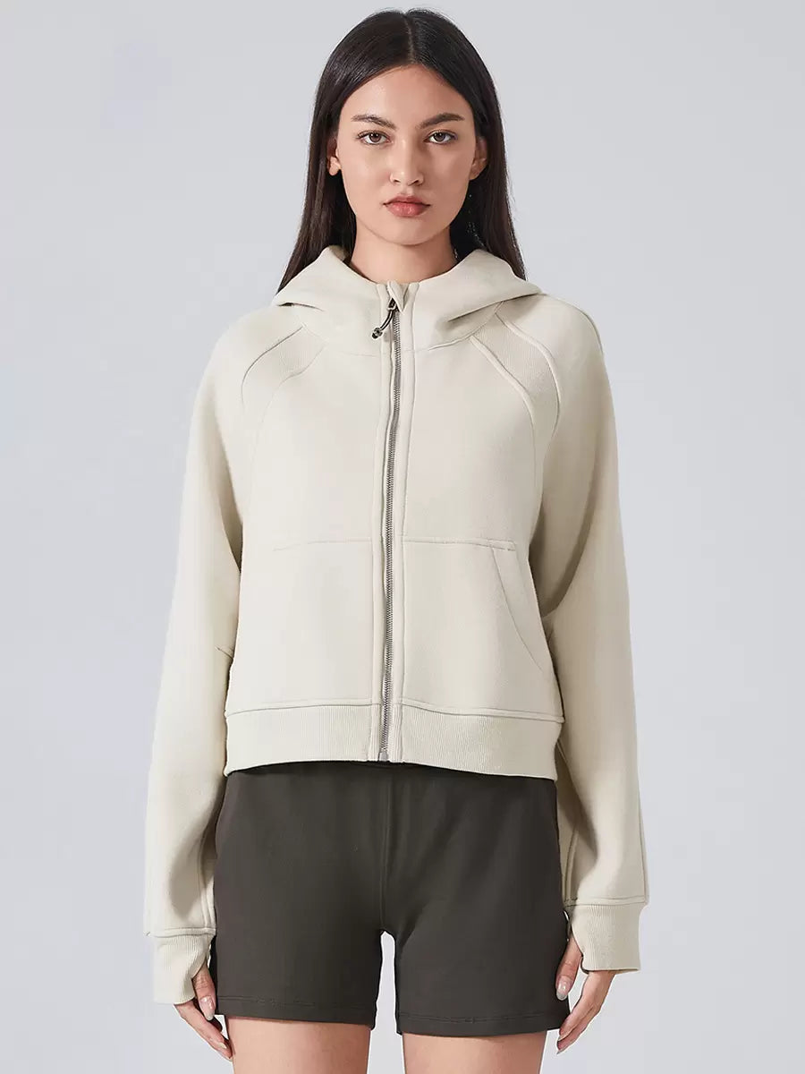 Turndown Collar Zipper Chic Indoor Long Sleeves Elegant And Vintage Jacket