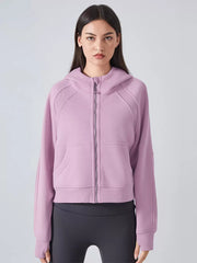 Turndown Collar Zipper Chic Indoor Long Sleeves Elegant And Vintage Jacket