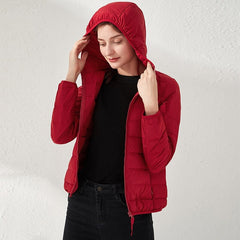 Ultra Light Short Duck Down Hooded Slim jacket outdoor sports