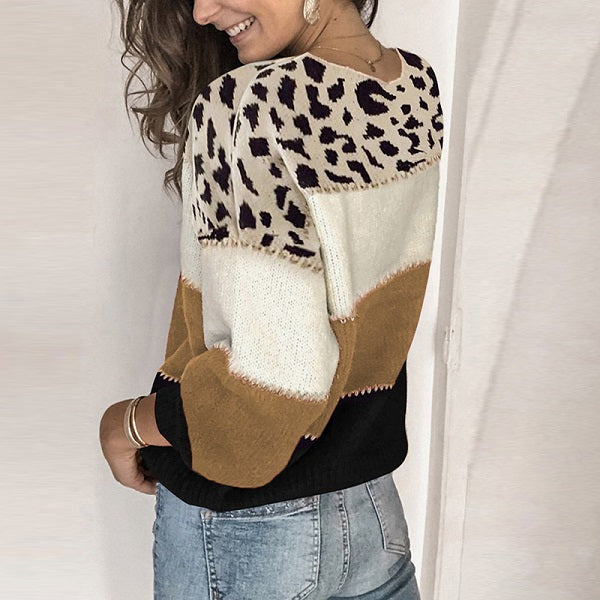 Wholesale Casual Color Blocking Knitwear