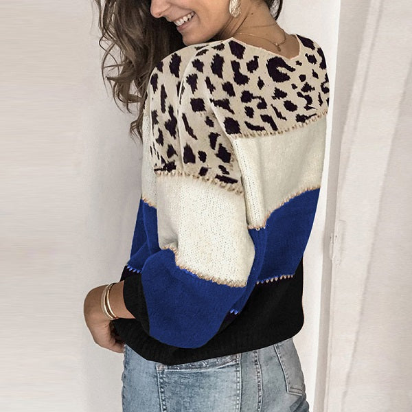 Wholesale Casual Color Blocking Knitwear