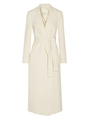 Wool Coat Wrap Coat Pockets Turndown Collar Long Sleeve Coat