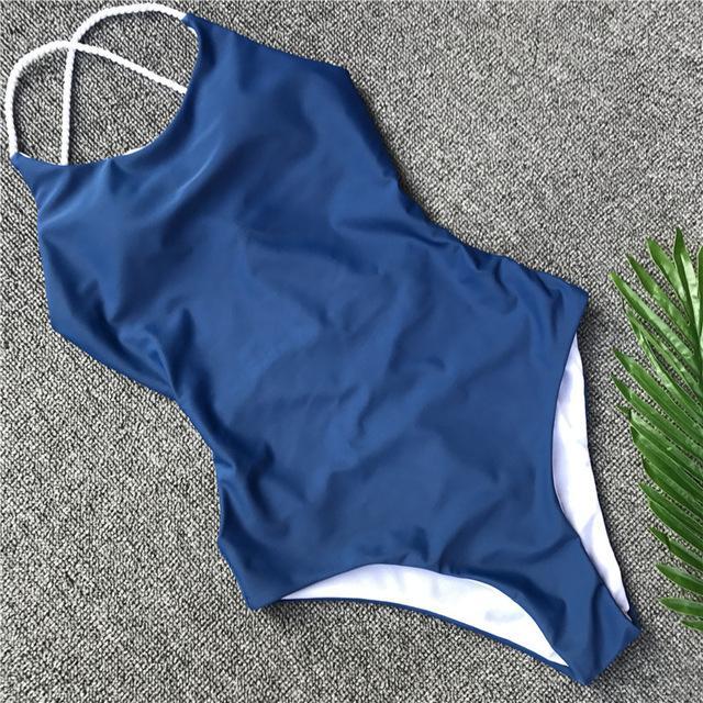 Halter Bandage One Piece Swimsuit