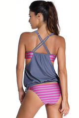 Fashion Stripe Tankini - Two Piece Swimsuit