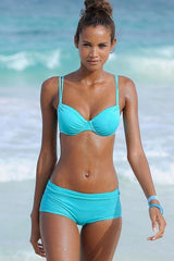 Athletic Push Up Boyshort Bikini - Two Piece Set