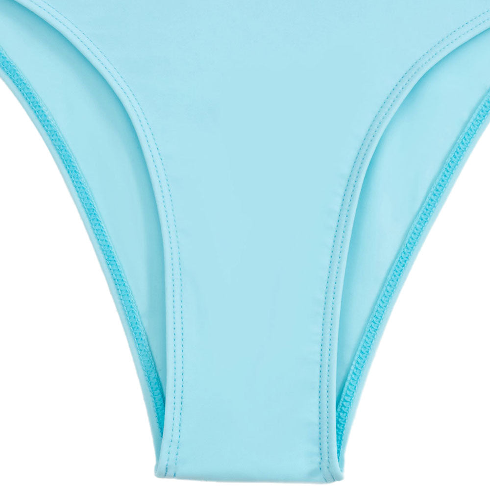Boho Moderate High Waist Contrast Trim Brazilian Two Piece Bikini
