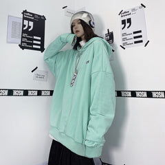 Casual Cute Loose BF Pullover Hooded Sweatshirt