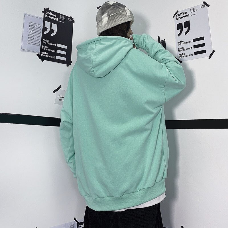 Casual Cute Loose BF Pullover Hooded Sweatshirt