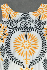 Bohemian Style High Neck One Piece Swimsuit