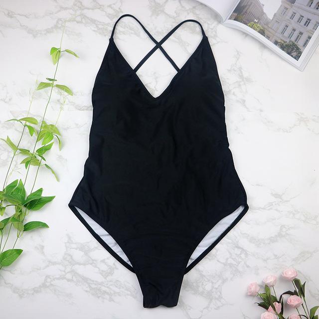high cut thong Backless Monokini Swimsuit