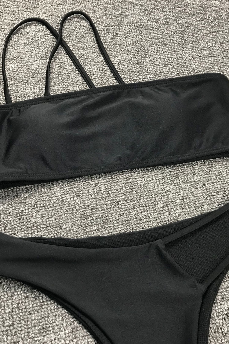Brazilian Cut Strappy Bandeau Bikini - Two Piece Set