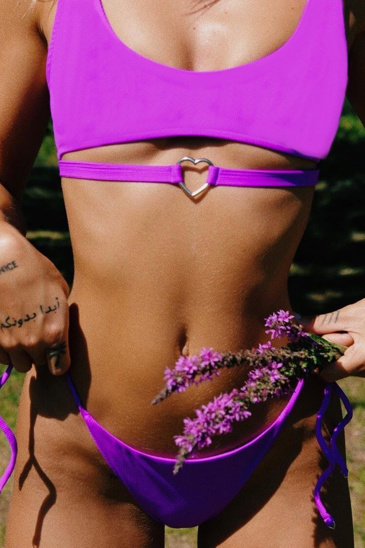 Belted Bralette Tie Side Bikini - Two Piece Set