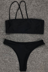 Brazilian Cut Strappy Bandeau Bikini - Two Piece Set